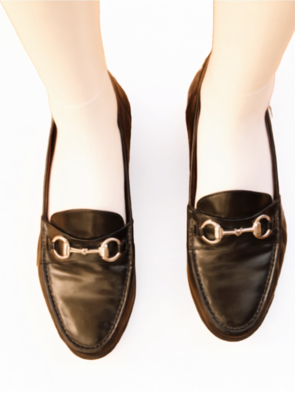 Cole Haan Black Leather Bit Loafers for Women